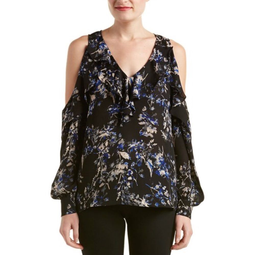 NWT‎ Parker floral cold shoulder blouse